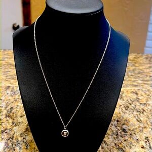 EUC Tasha 925 sterling silver necklace- adorable small heart design